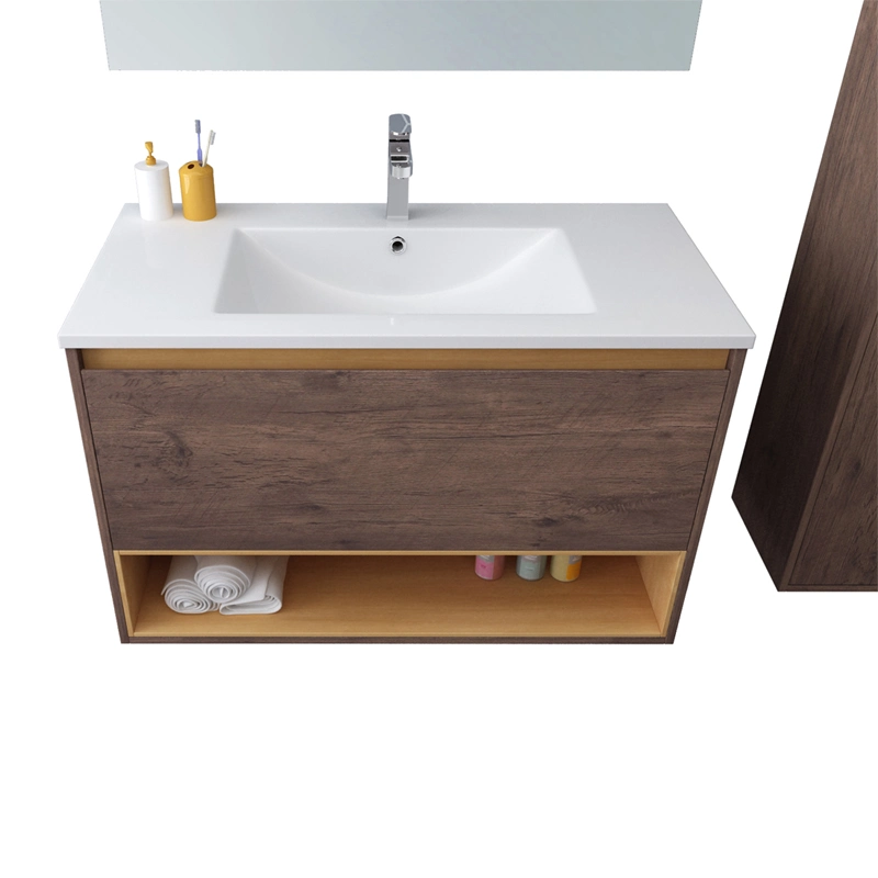 Modern Style Bathroom Furniture with Melamine Finished and LED