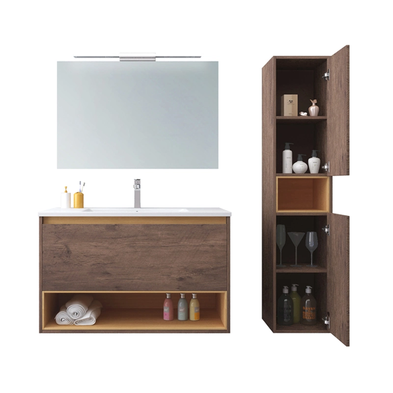 Modern Style Bathroom Furniture with Melamine Finished and LED