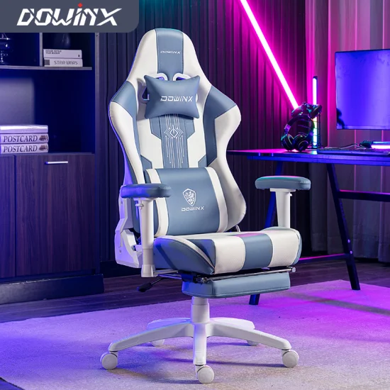 Cadeira de jogos de massagem Silla Gamer com encosto alto com giro de 360 ​​graus e reclinação traseira de 180 graus