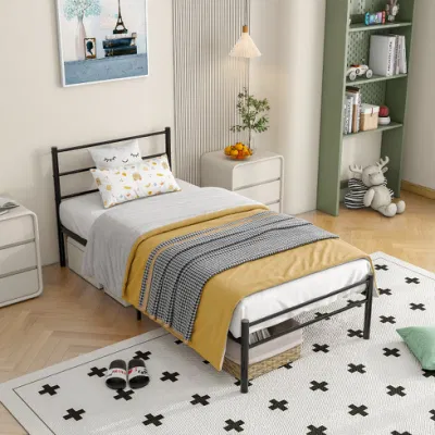 Móveis de quarto com design moderno e simples de cama de metal